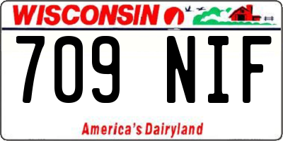 WI license plate 709NIF