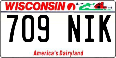 WI license plate 709NIK