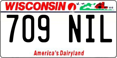 WI license plate 709NIL