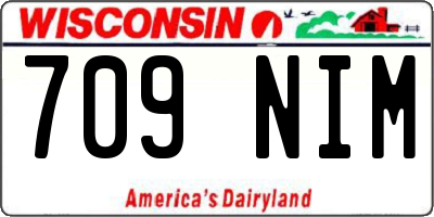 WI license plate 709NIM