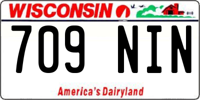 WI license plate 709NIN