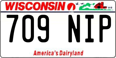 WI license plate 709NIP