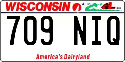 WI license plate 709NIQ