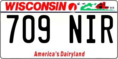 WI license plate 709NIR