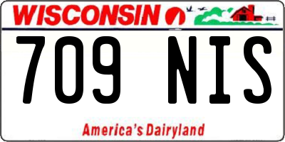 WI license plate 709NIS