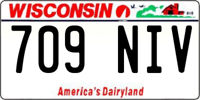 WI license plate 709NIV