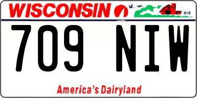 WI license plate 709NIW