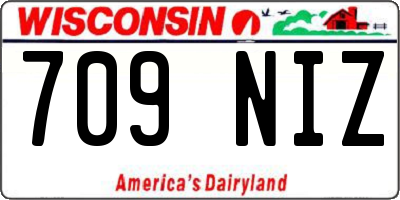 WI license plate 709NIZ