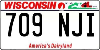WI license plate 709NJI