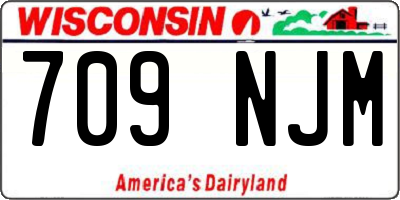 WI license plate 709NJM