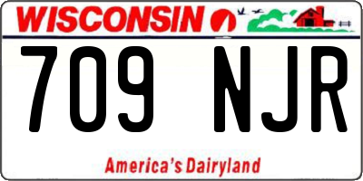 WI license plate 709NJR