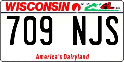 WI license plate 709NJS