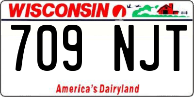 WI license plate 709NJT