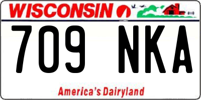 WI license plate 709NKA