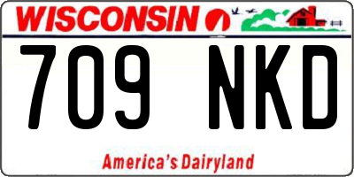 WI license plate 709NKD