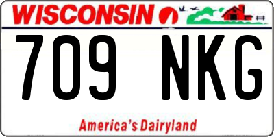 WI license plate 709NKG