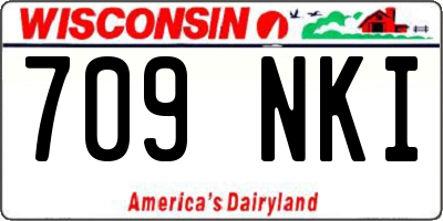 WI license plate 709NKI