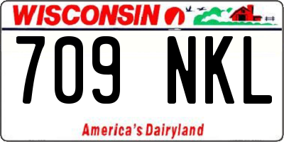 WI license plate 709NKL