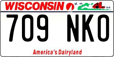 WI license plate 709NKO