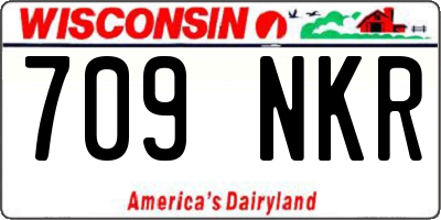 WI license plate 709NKR
