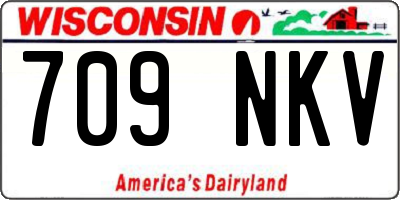WI license plate 709NKV