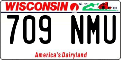 WI license plate 709NMU