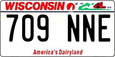 WI license plate 709NNE