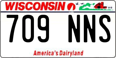 WI license plate 709NNS