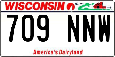 WI license plate 709NNW