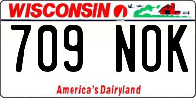 WI license plate 709NOK