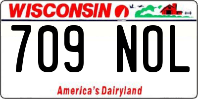 WI license plate 709NOL