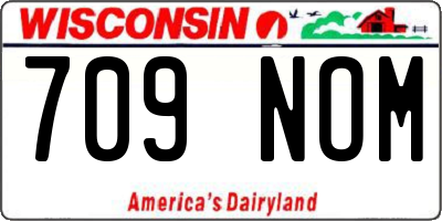 WI license plate 709NOM