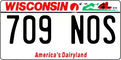 WI license plate 709NOS