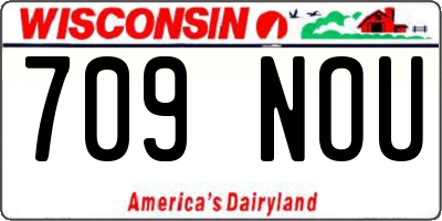 WI license plate 709NOU