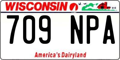WI license plate 709NPA