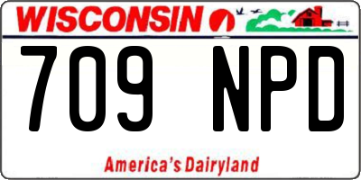 WI license plate 709NPD