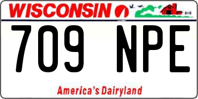 WI license plate 709NPE