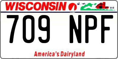 WI license plate 709NPF