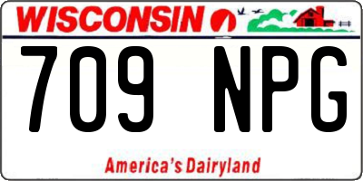 WI license plate 709NPG
