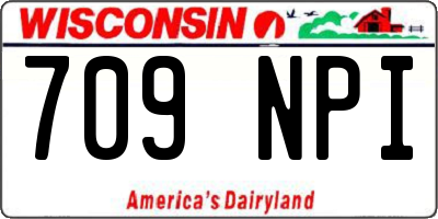 WI license plate 709NPI