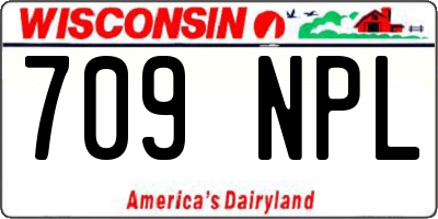 WI license plate 709NPL