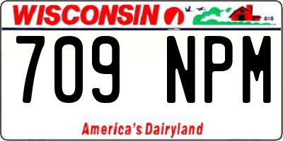 WI license plate 709NPM