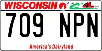 WI license plate 709NPN