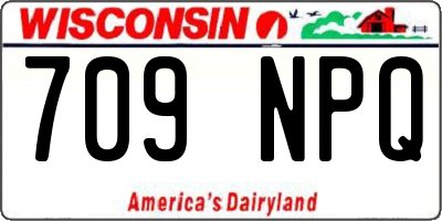 WI license plate 709NPQ