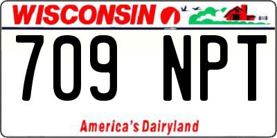 WI license plate 709NPT