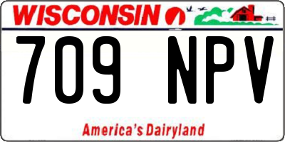 WI license plate 709NPV