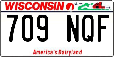 WI license plate 709NQF