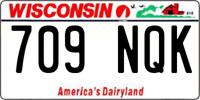 WI license plate 709NQK