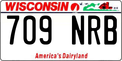 WI license plate 709NRB