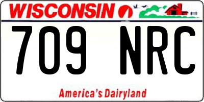 WI license plate 709NRC